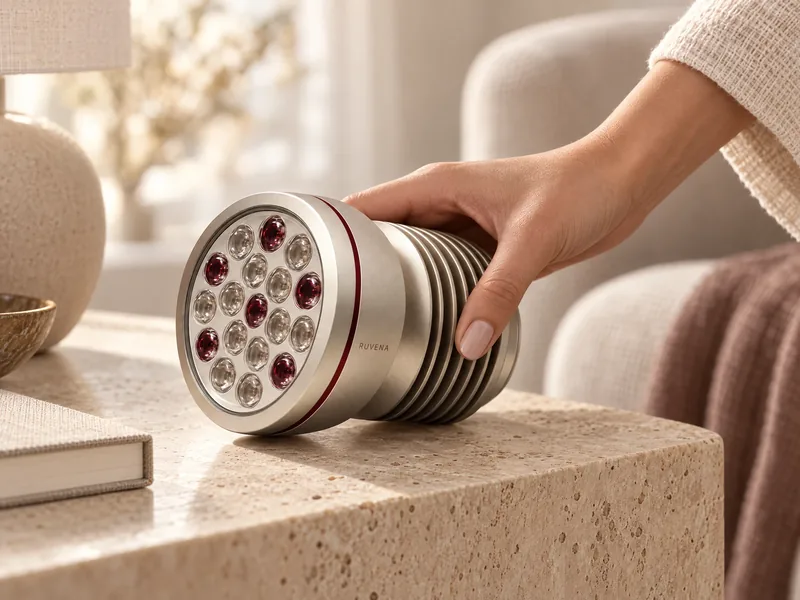 Ruka podiže Focus lampu sa stolića uz fotelju